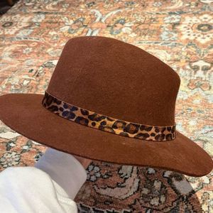 Brown Leopard Wool Felt Hat A New Day